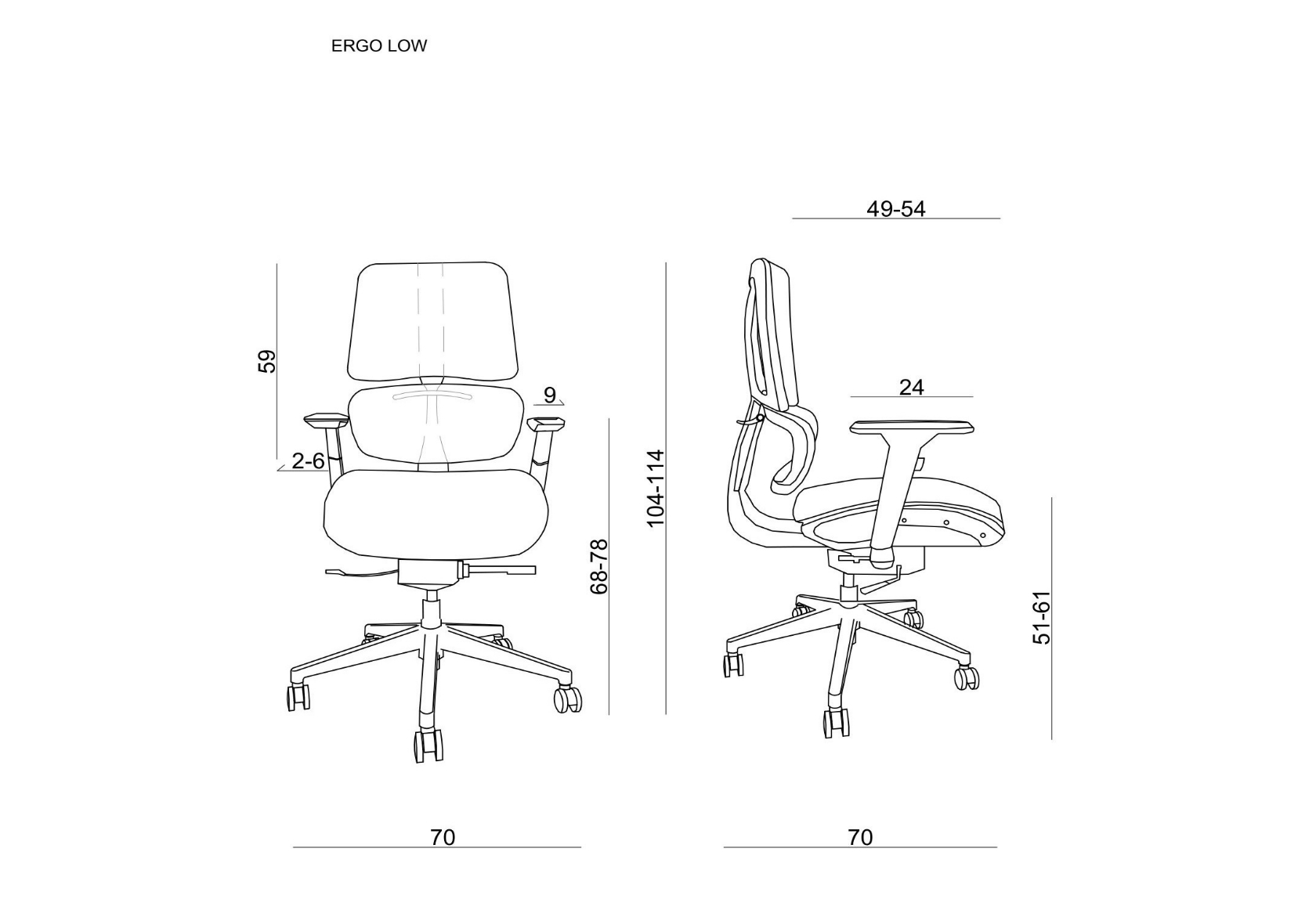 ergonomiczny fotel biurowy ergo low, fotele biurowe ergonomiczne